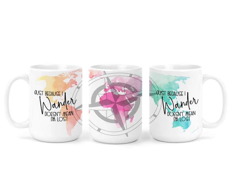 Just Because I Wander Ceramic Mug-1