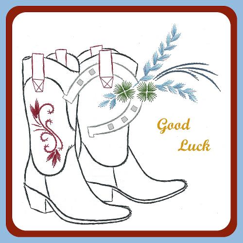 KC Embroidery Pattern - Cowgirl boots with lucky horse shoe-1