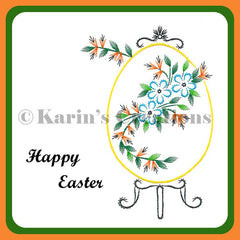 KC Embroidery Pattern - Flowers in an Oval-1