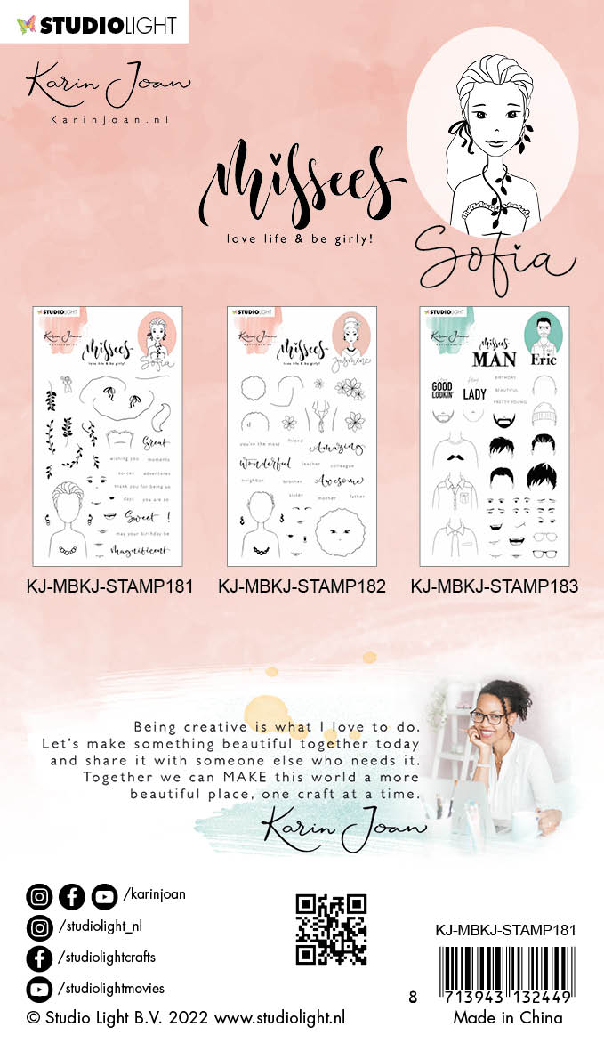 KJ Clear Stamp Sophia Missees 110x154x3mm 37 PC nr.181-5