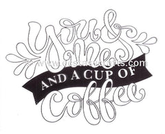 Marianne Design: Clear Stamp - Quote - You & Me And A Cup Of Coffee-1