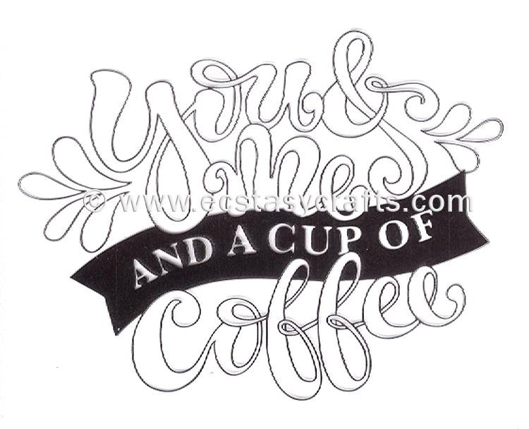 Marianne Design: Clear Stamp - Quote - You & Me And A Cup Of Coffee-1