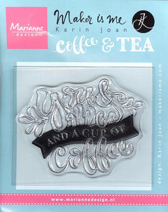 Marianne Design: Clear Stamp - Quote - You & Me And A Cup Of Coffee-2