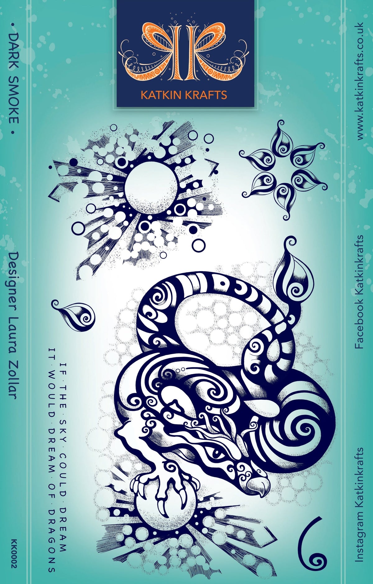 Katkin Krafts Dark Smoke 6 in x 8 in Clear Stamp Set-1