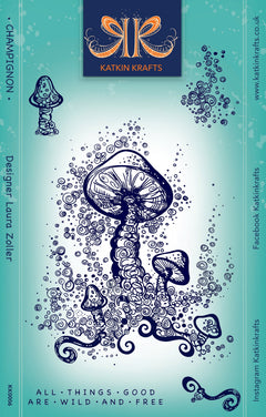 Katkin Krafts Champignon 6 in x 8 in Clear Stamp Set-1