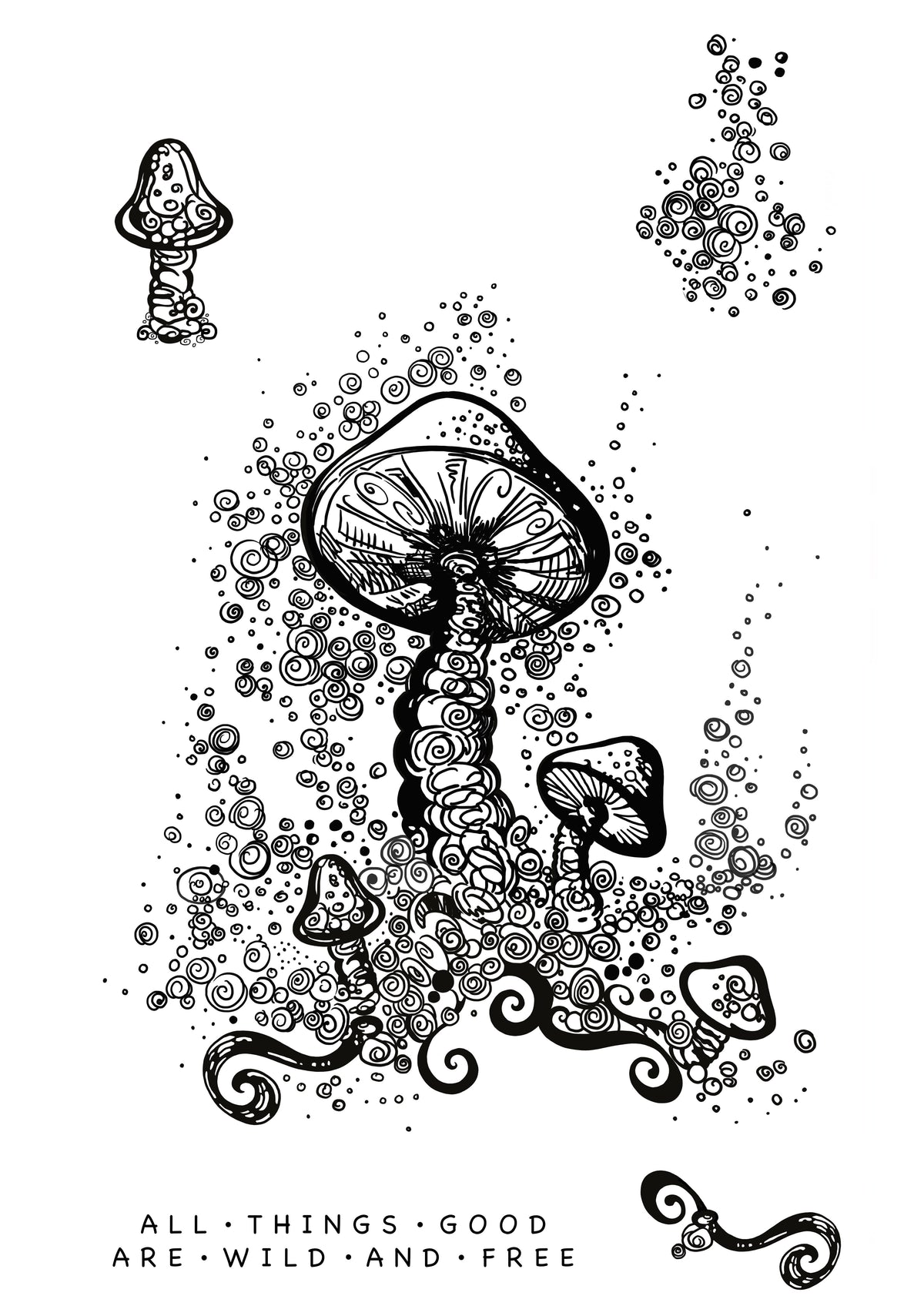 Katkin Krafts Champignon 6 in x 8 in Clear Stamp Set-9