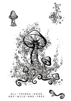 Katkin Krafts Champignon 6 in x 8 in Clear Stamp Set-9