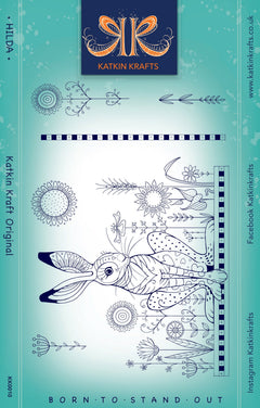 Katkin Krafts Hilda 6 in x 8 in Clear Stamp Set-1