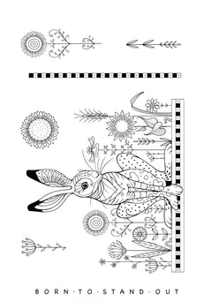 Katkin Krafts Hilda 6 in x 8 in Clear Stamp Set-11