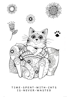 Katkin Krafts Just Chillin' 6 in x 8 in Clear Stamp Set-7