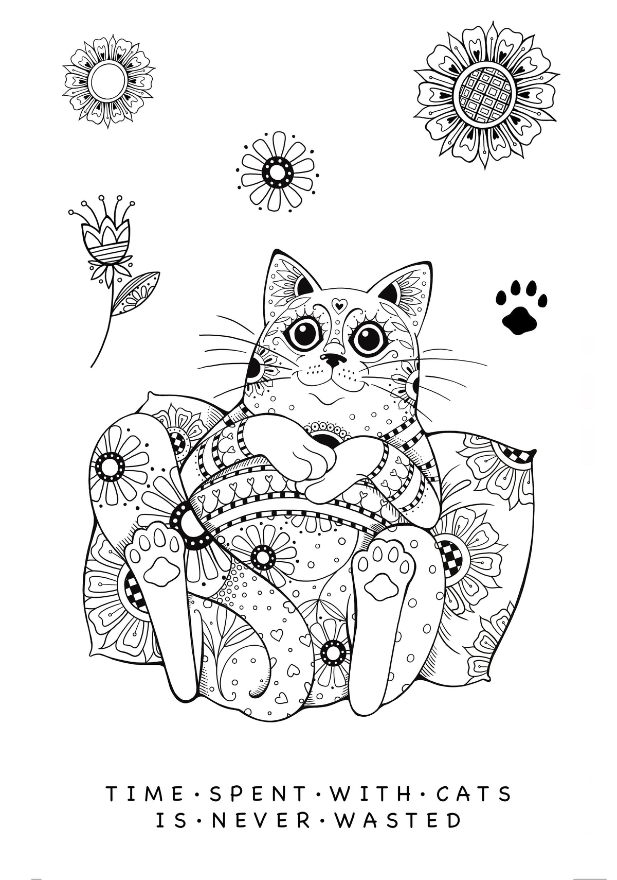 Katkin Krafts Just Chillin' 6 in x 8 in Clear Stamp Set-7