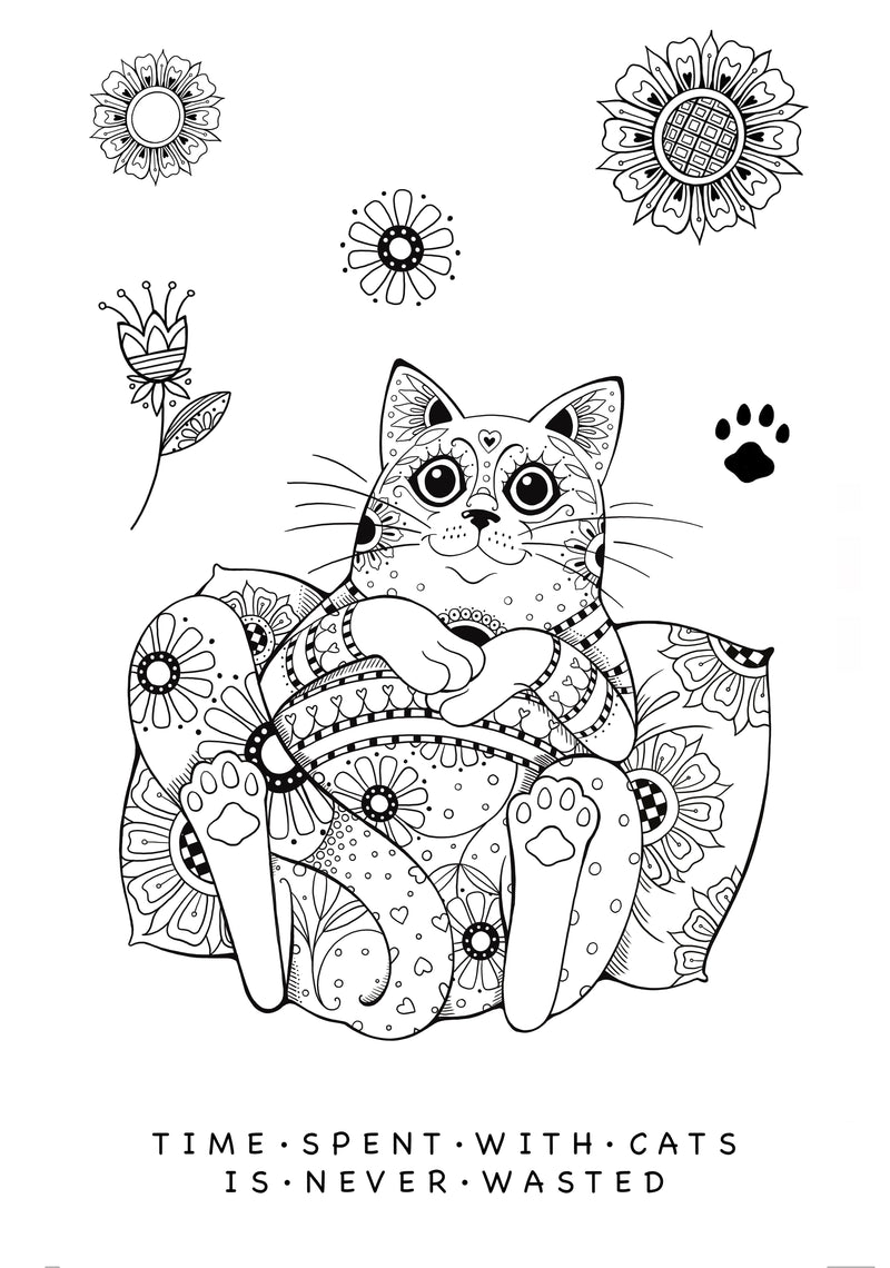 Katkin Krafts Just Chillin' 6 in x 8 in Clear Stamp Set-7