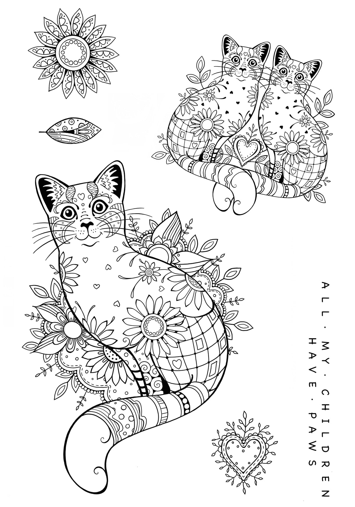 Katkin Krafts Sitting Pretty 6 in x 8 in Clear Stamp Set-6