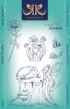 Katkin Krafts Summer Fairy 6 in x 8 in Clear Stamp Set-1