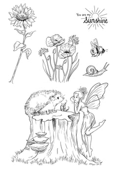 Katkin Krafts Summer Fairy 6 in x 8 in Clear Stamp Set-7