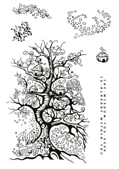 Katkin Krafts Tree Of Life 6 in x 8 in Clear Stamp Set-9