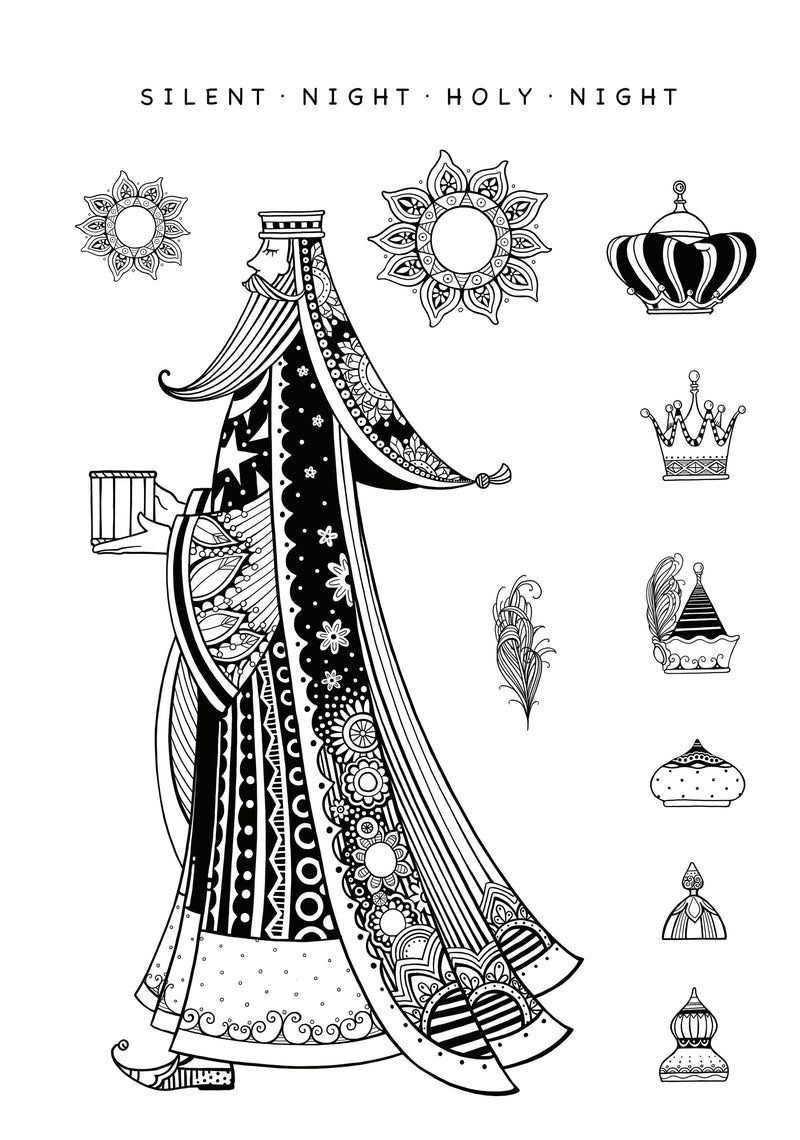 Juego de sellos transparentes Wise Man de 6 in x 8 in de Katkin Krafts-6