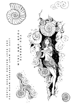 Katkin Krafts Kit de tampons transparents Ammonite 6 po x 8 po-11