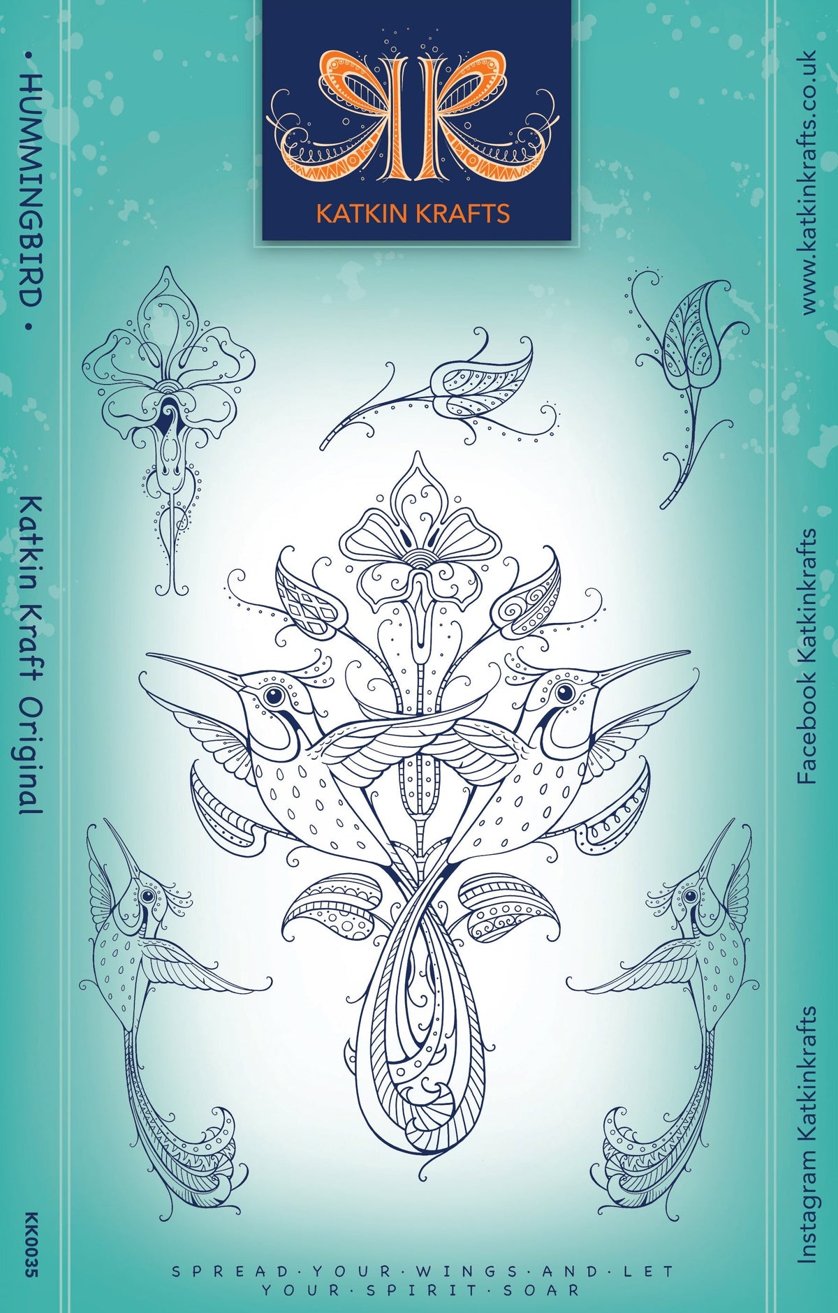 Tampons transparents Katkin Krafts Colibri 6 x 8 po-1