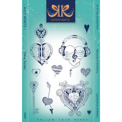 Katkin Krafts Wild Hearts Ensemble de Timbres Transparents 6 po x 8 po-1