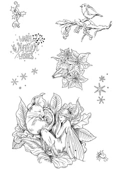 Set de sellos transparentes Katkin Krafts Winter Fairy de 6 x 8 pulgadas-2