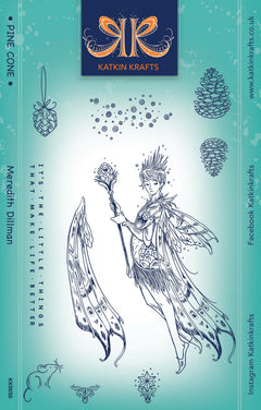 Katkin Krafts Pine Cone 6 in x 8 in Clear Stamp Set-1