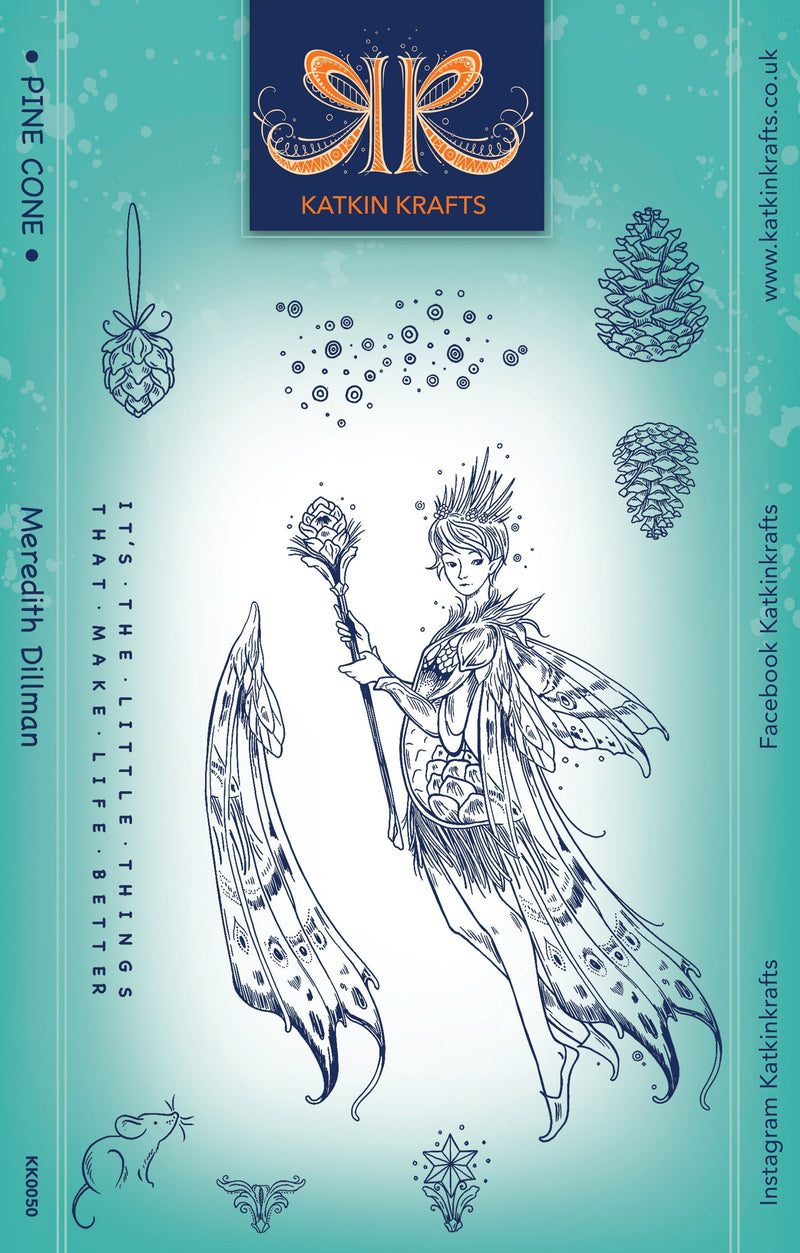 Katkin Krafts Pine Cone 6 in x 8 in Clear Stamp Set-1