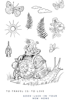 Set de sellos transparentes Albert & Stanley de 6 pulg. x 8 pulg. de Katkin Krafts-2