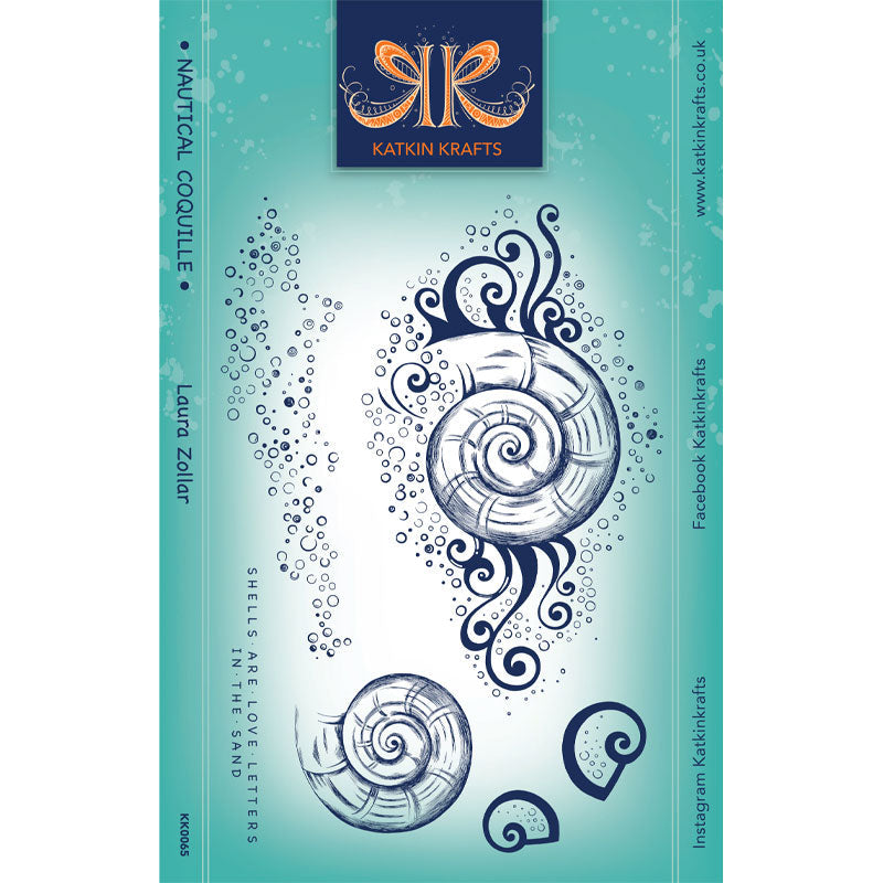 Set de sellos transparentes Katkin Krafts Nautical Coquille de 6 pulg. x 8 pulg.-1