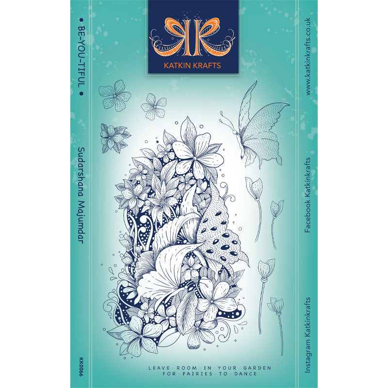 Katkin Krafts Be-You-Tiful 6 in x 8 in Clear Stamp Set-1
