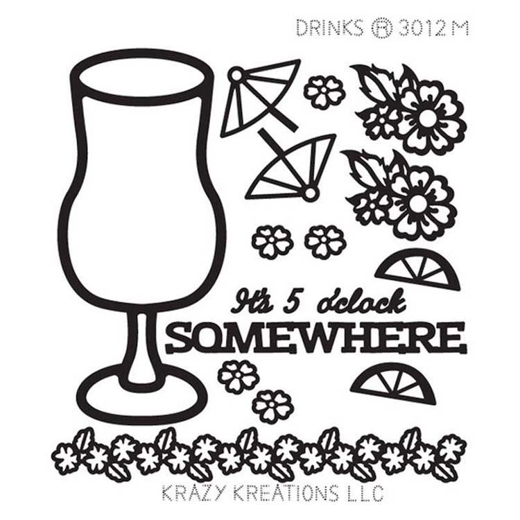 Krazy Kreations Sticker - Drinks-1
