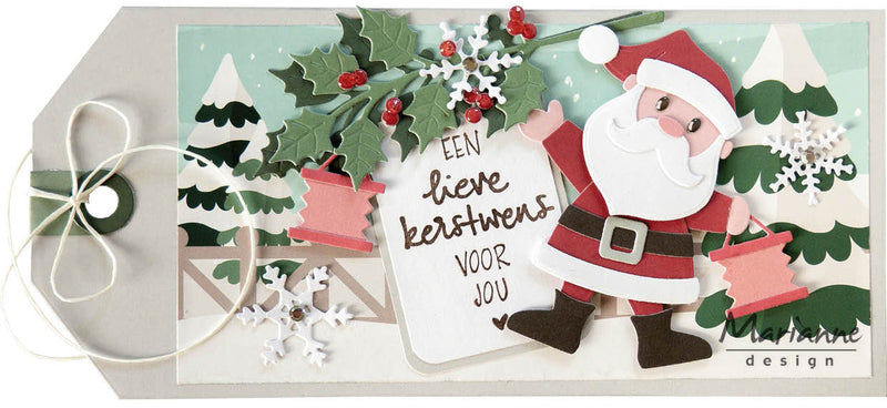 Marianne Design A4 Cutting Sheet - Merry Christmas Backgrounds by Marleen-2
