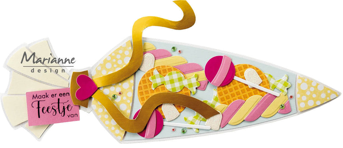 Marianne Design Craft Stencil - Candy Bag By Marleen-3