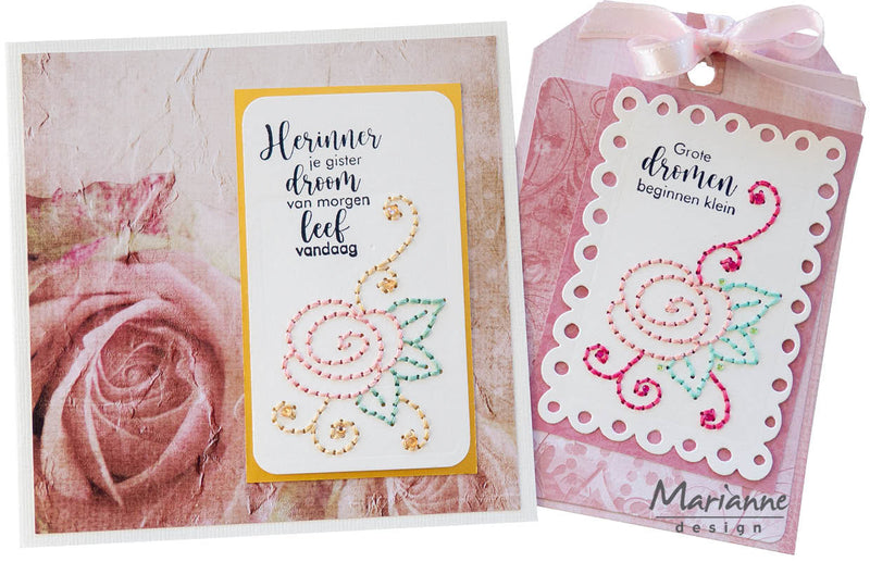 Marianne Design Craftables Die - Stitching Corner Rose-2