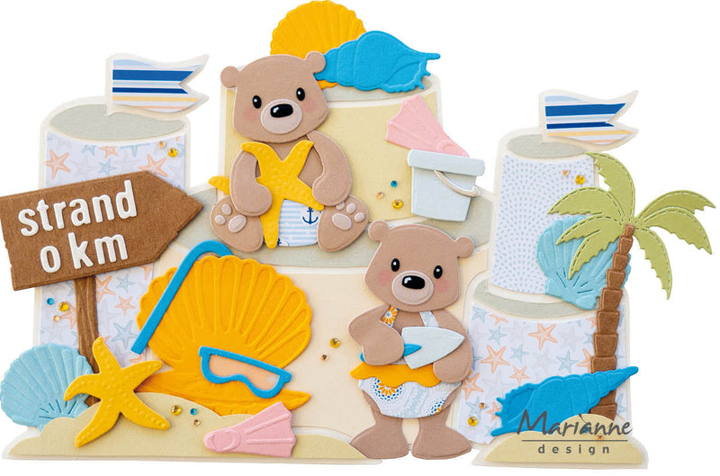 Marianne Design Craft Stencil - Sandcastle By Marleen-2
