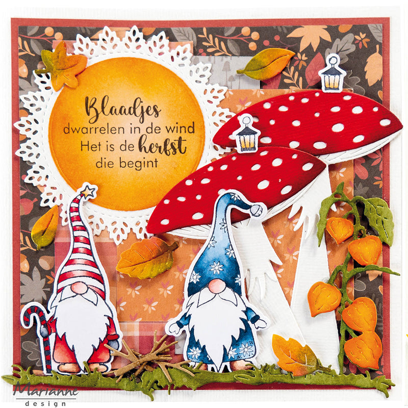 Marianne Design Clear Stamp & Die Set - Gnome & Cane-4