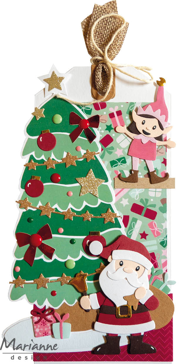 Marianne Design Craft Stencil - Christmas Tree By Marleen-2