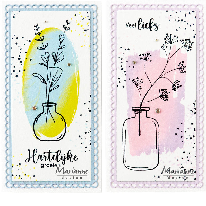 Marianne Design Clear Stamp - Silhouette Art Oval-3