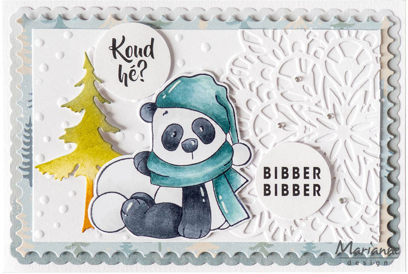 Marianne Design Stamp & Die Set - Snow Panda-2
