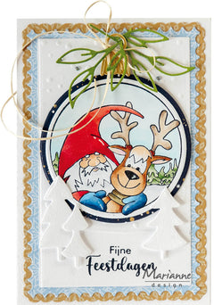 Tampon transparent Marianne Design - Gnome et Cerf de Hetty-2