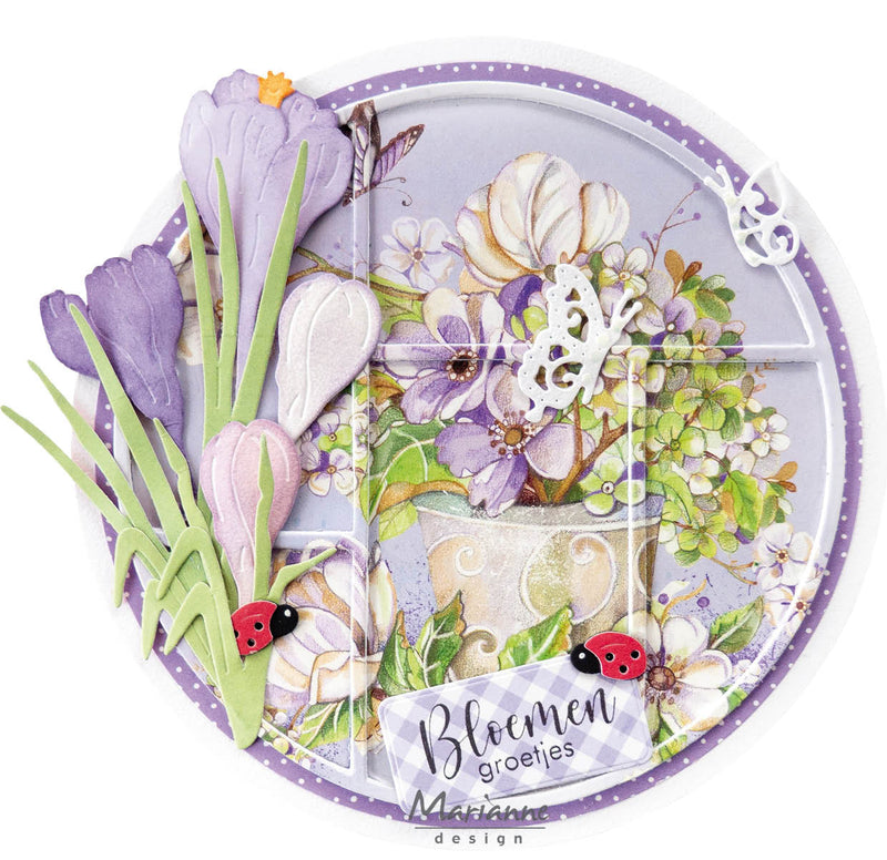 Marianne Design XL Feuille de découpe - Fleurs champêtres-2