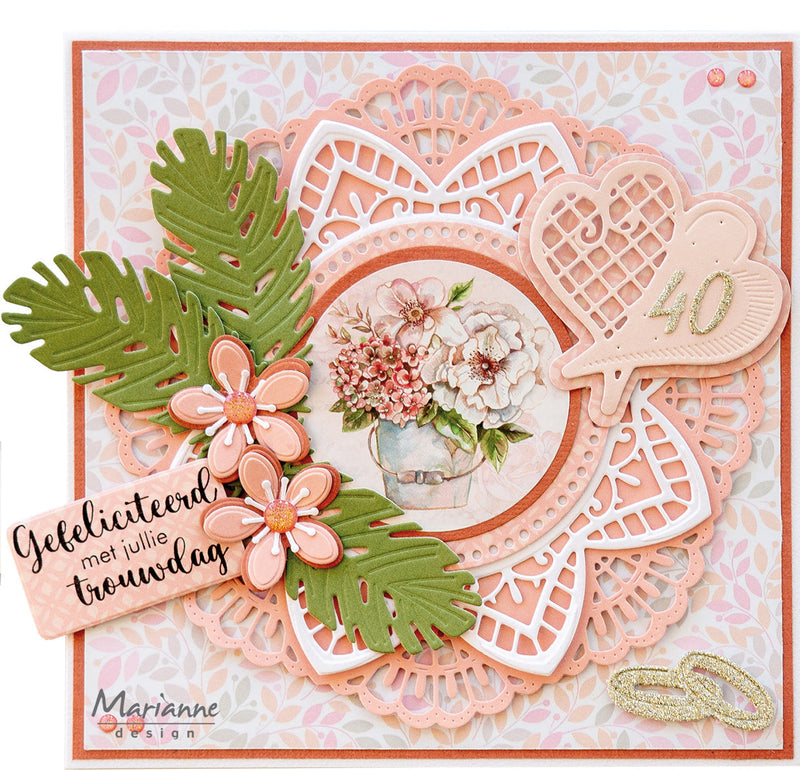 Marianne Design Creatables Die - Anja's Elegant Circle With Hearts-2