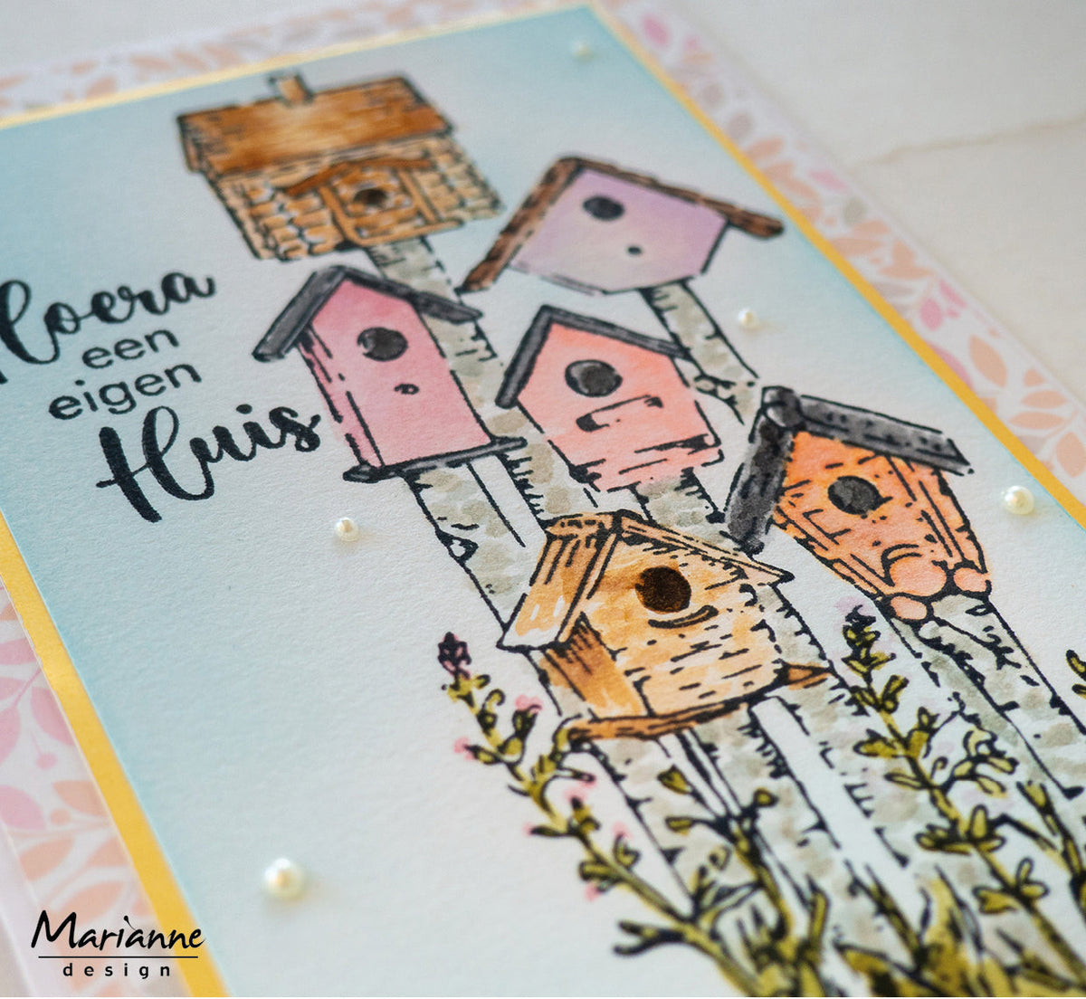 Marianne Design Clear Stamp - Tiny's Borders - Birdhouses-2