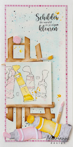 Marianne Design Clear Stamp - Tiny's Borders - Paint Tubes-2
