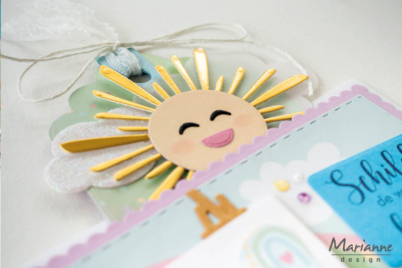 Troquel Marianne Design Collectables - Sol y nubes por Marleen-3