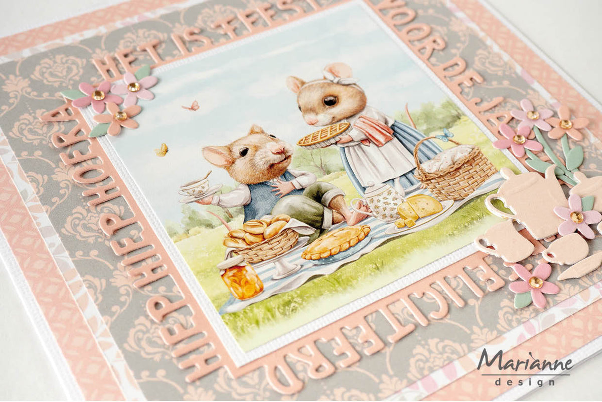 Marianne Design A4 Cutting Sheet - Picnic In The Park-3