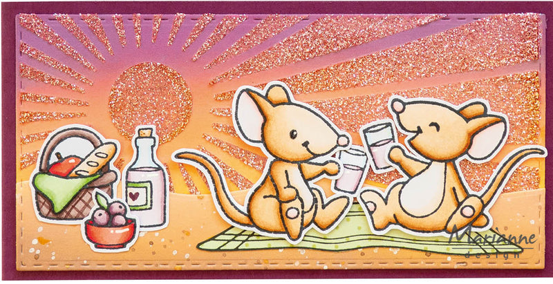 Marianne Design Stamp & Die Set - Eline's Animals - Picnic-3