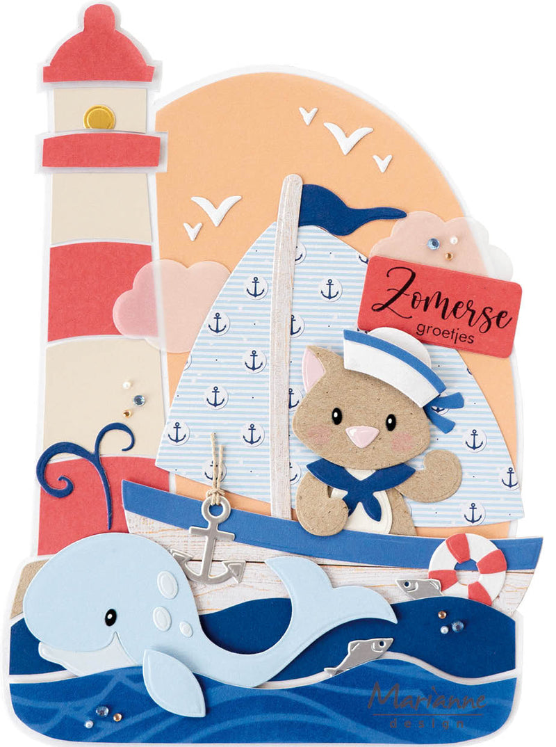Marianne Design Craft Stencil - Lighthouse by Marleen-2