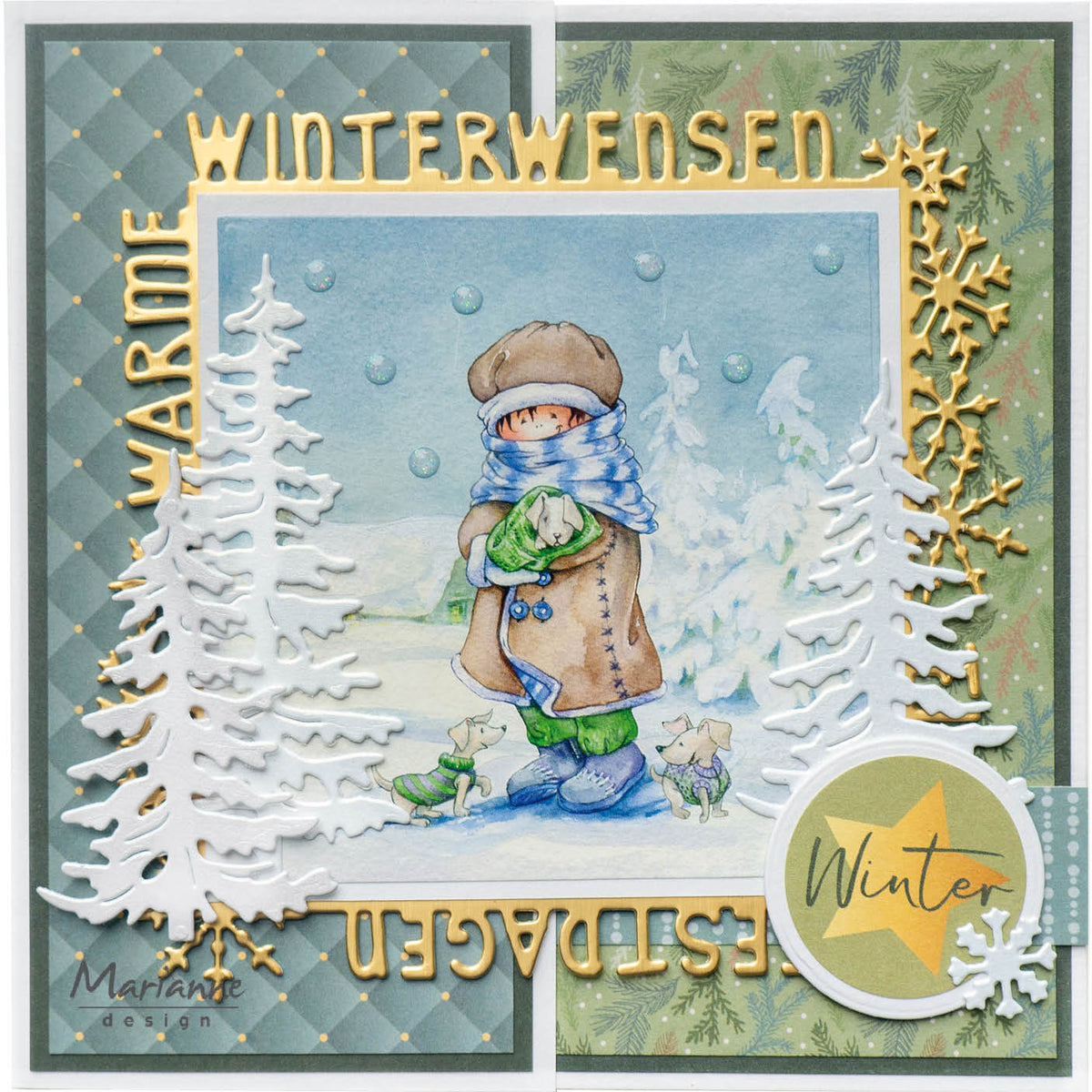Marianne Design 6x12 Cardstock - Christmas At Home-2