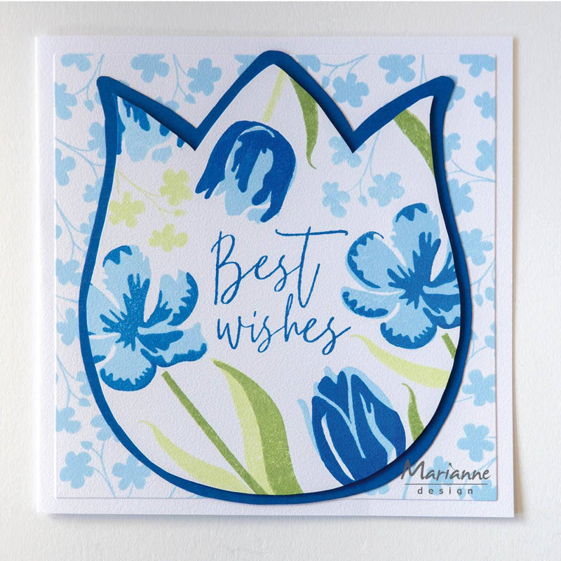Colorful Silhouettes Tulips Clear Stamps-2